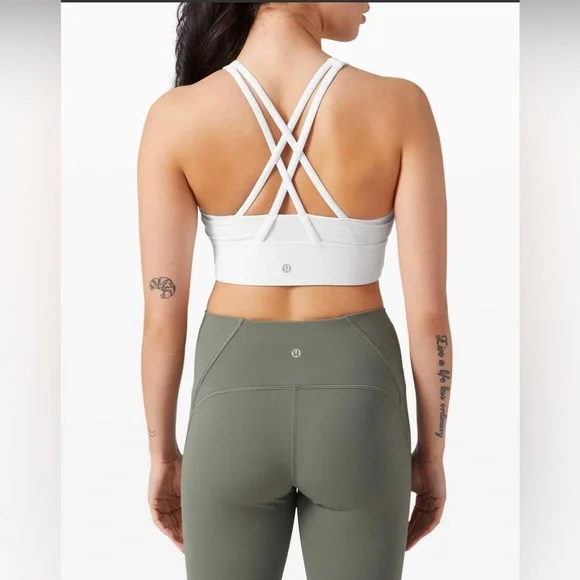 Lululemon Energy Bra Longline Sports Bra White - Picture 1 of 7